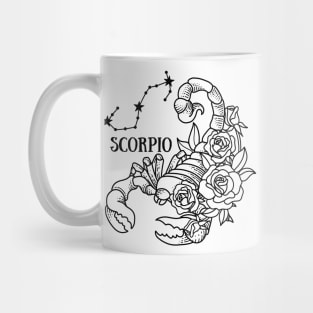 Zodiac Garden Floral Design: Scorpio Mug